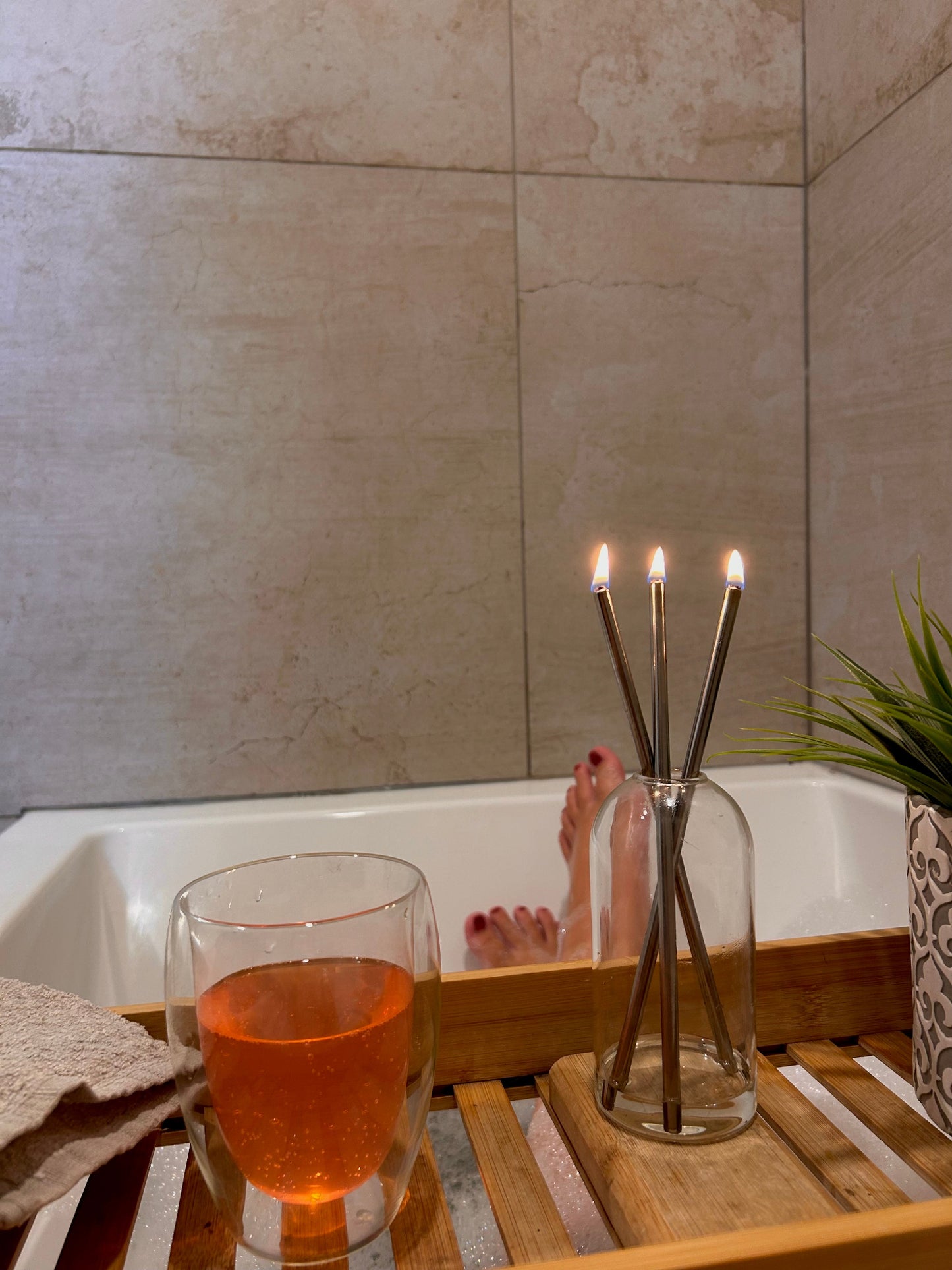 CHANDELLE ÉTERNELLE BÂTON ARGENT