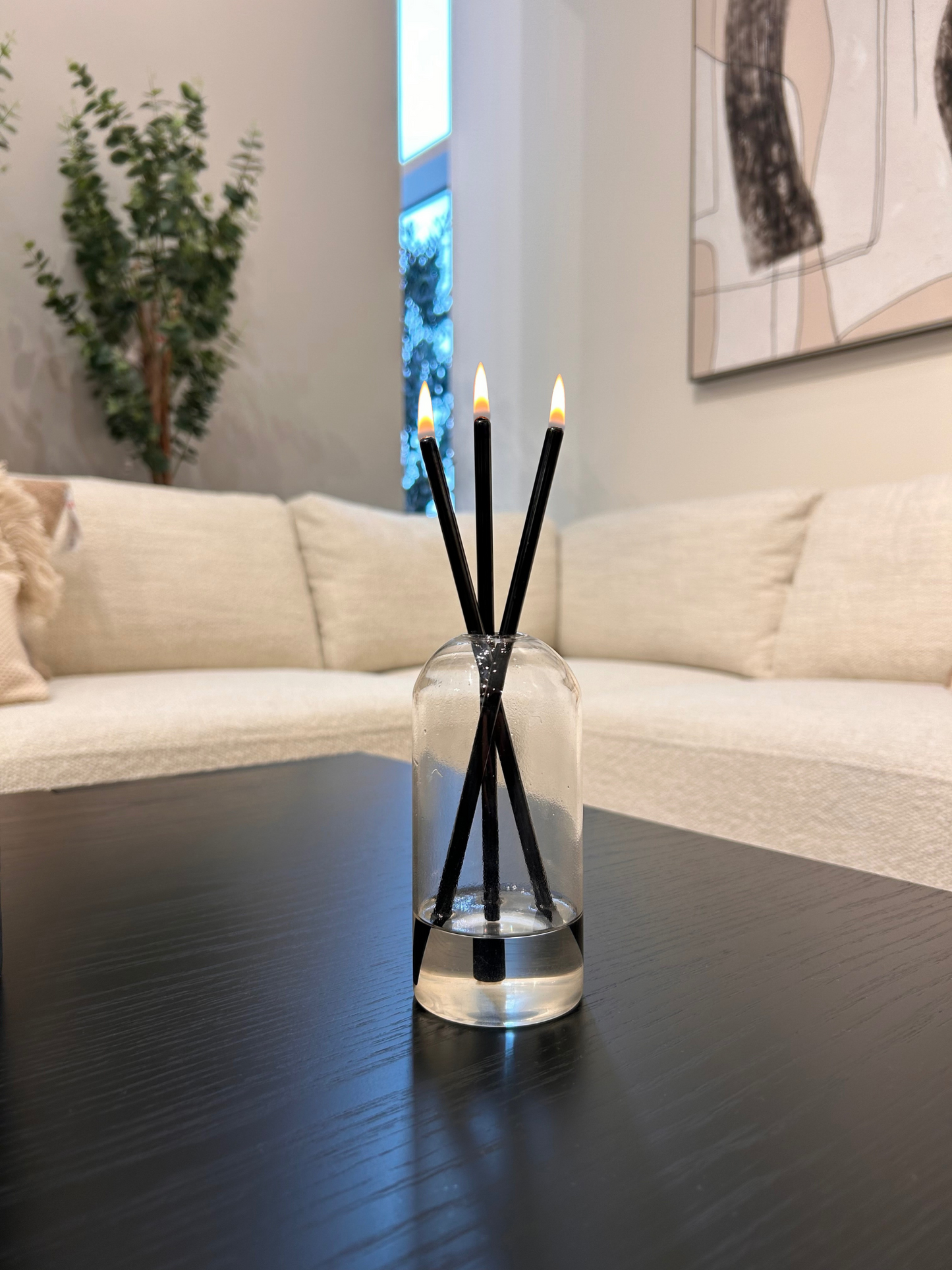 CHANDELLE ÉTERNELLE BÂTON NOIR