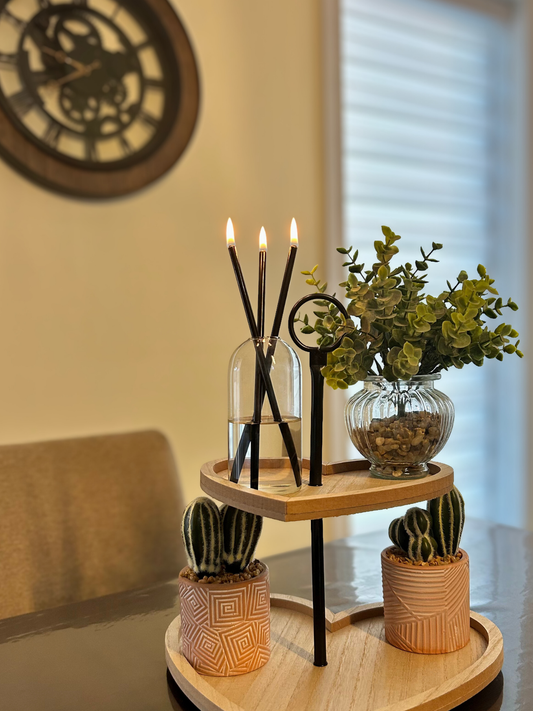 Everlasting candle black stick