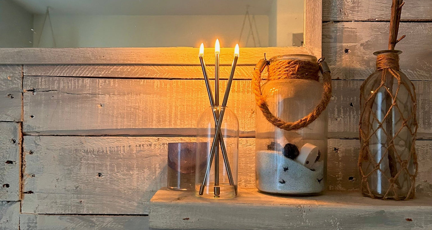 CHANDELLE ÉTERNELLE BÂTON ARGENT