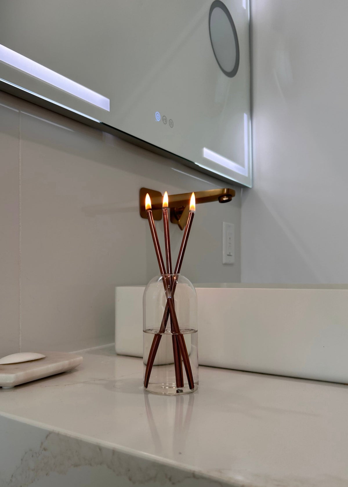 CHANDELLE ÉTERNELLE BÂTON ROSE GOLD