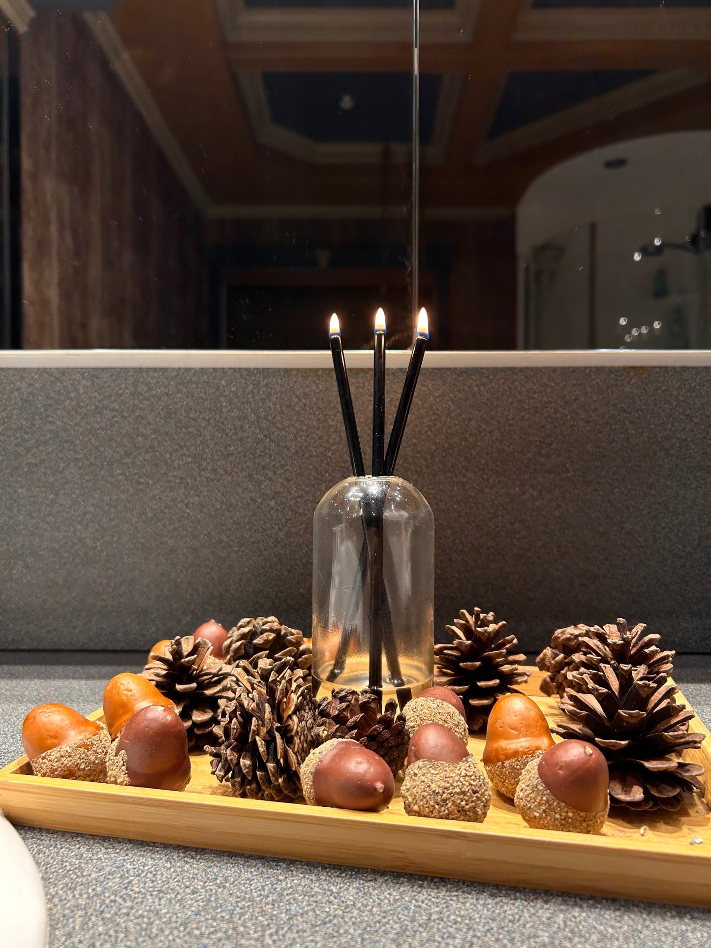 CHANDELLE ÉTERNELLE BÂTON NOIR