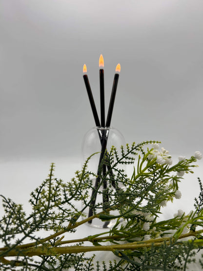 Everlasting candle black stick