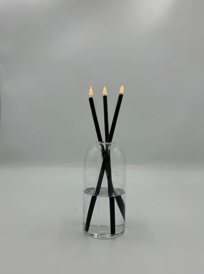 Everlasting candle black stick