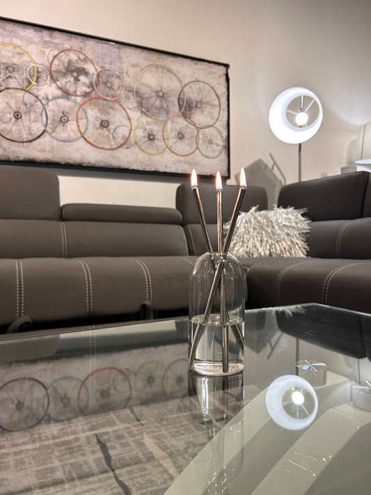 CHANDELLE ÉTERNELLE BÂTON ARGENT