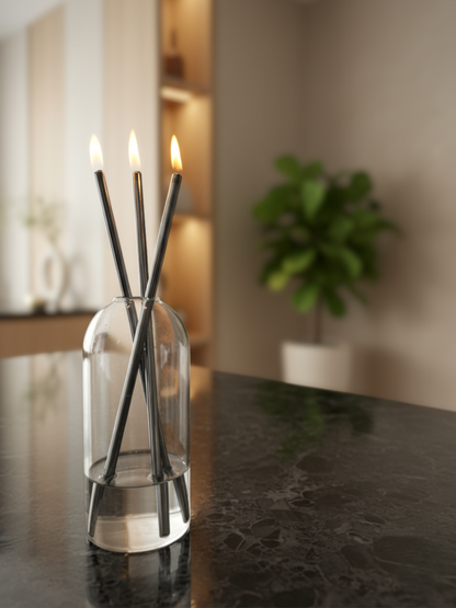 CHANDELLE ÉTERNELLE BÂTON ARGENT